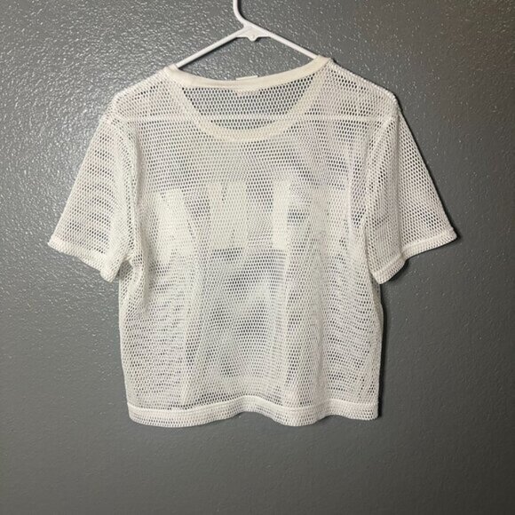 Victoria's Secret PINK White Mesh Top, Size Medium - Picture 4 of 5